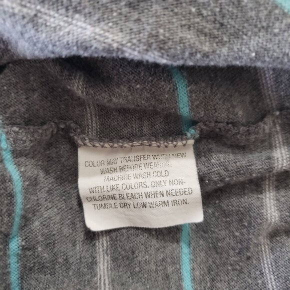 Aeropostale Gray Striped Long Sleeve Henley Top Size  XL Cotton Y2K Preppy - Picture 5 of 5